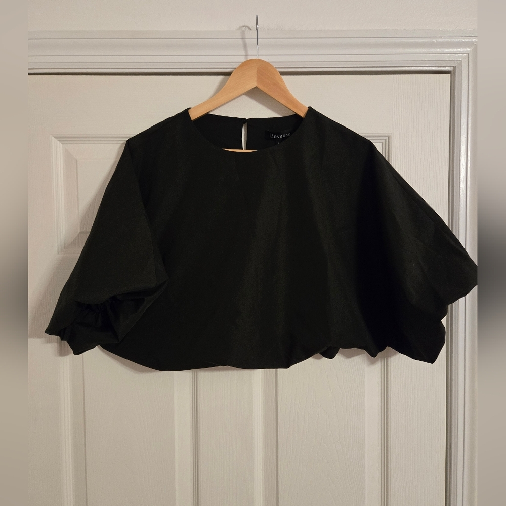 NY&C Cropped Poplin Top By Reveuse Size Large NWT